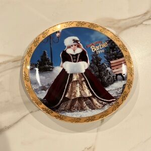 Happy Holidays Barbie Plate - 1996